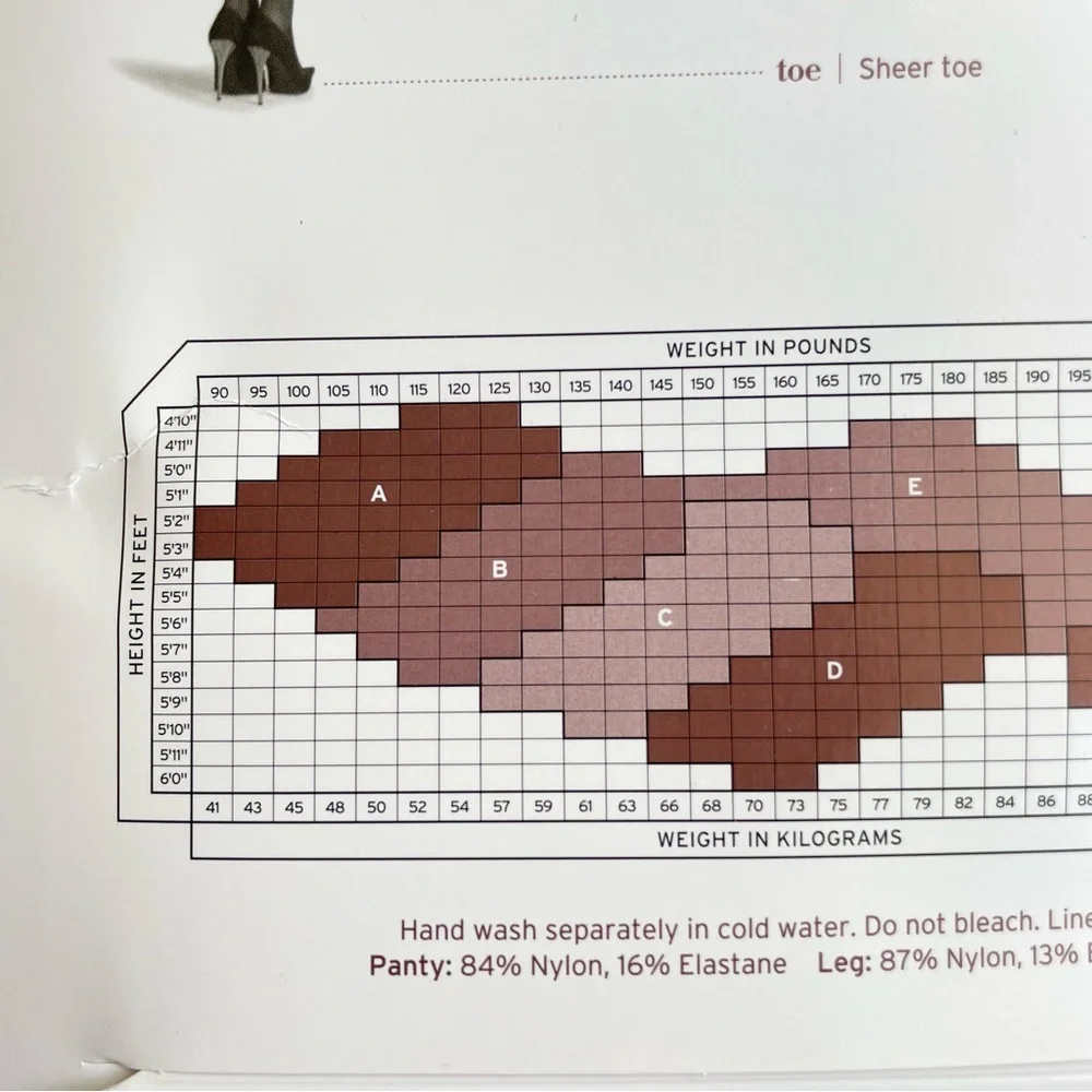 Nordstrom Sheer Back Seam Control Top Hosiery Women’s C Black - Picture 3 of 3